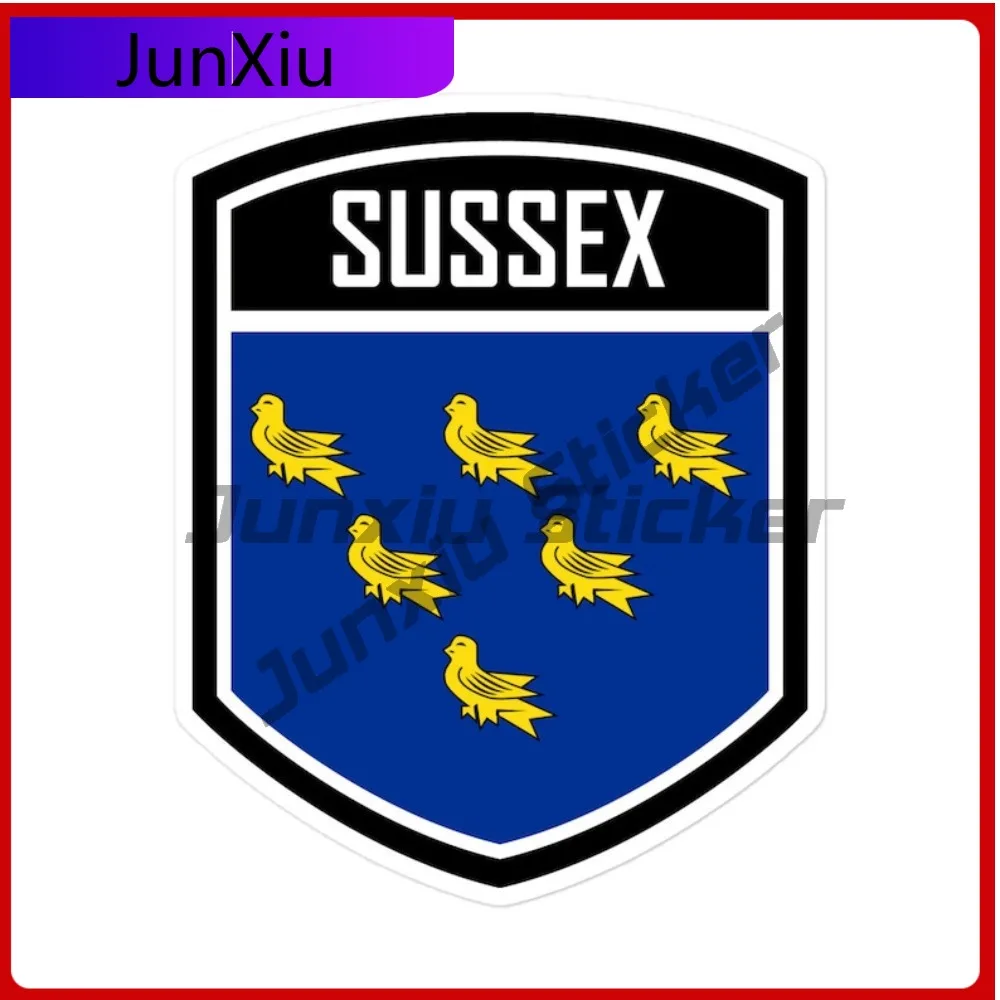 

Sussex County England Stylish Fashionable Easy Apply Flag Emblem Stickers Waterproof Vinyl Decal All Weather