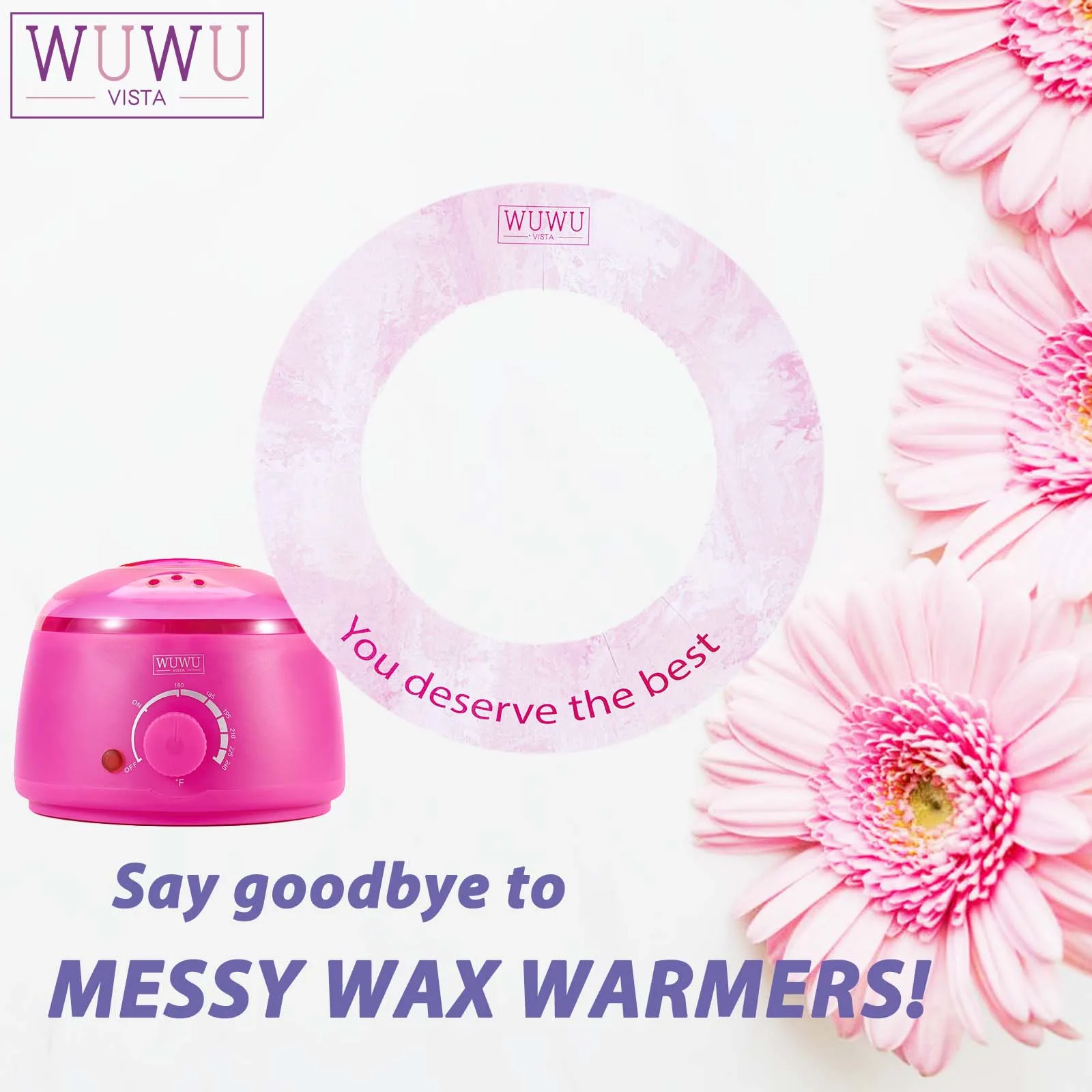 WUWUVISTA Waxing Protection Collars 10pcs/pack For 7 oz/14 oz Wax Warmers&Wax Cans, Professional Warmer Collars