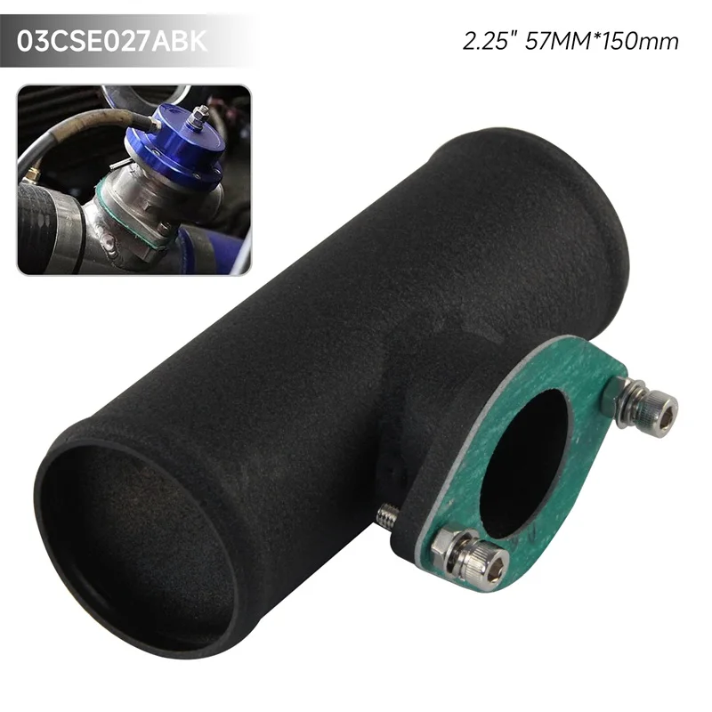 

Т-образная труба от 2,25 до 2,25 дюйма, алюминиевая переходная труба BOV для 30PSI TYPE S/RS BOV, черный/серебристый