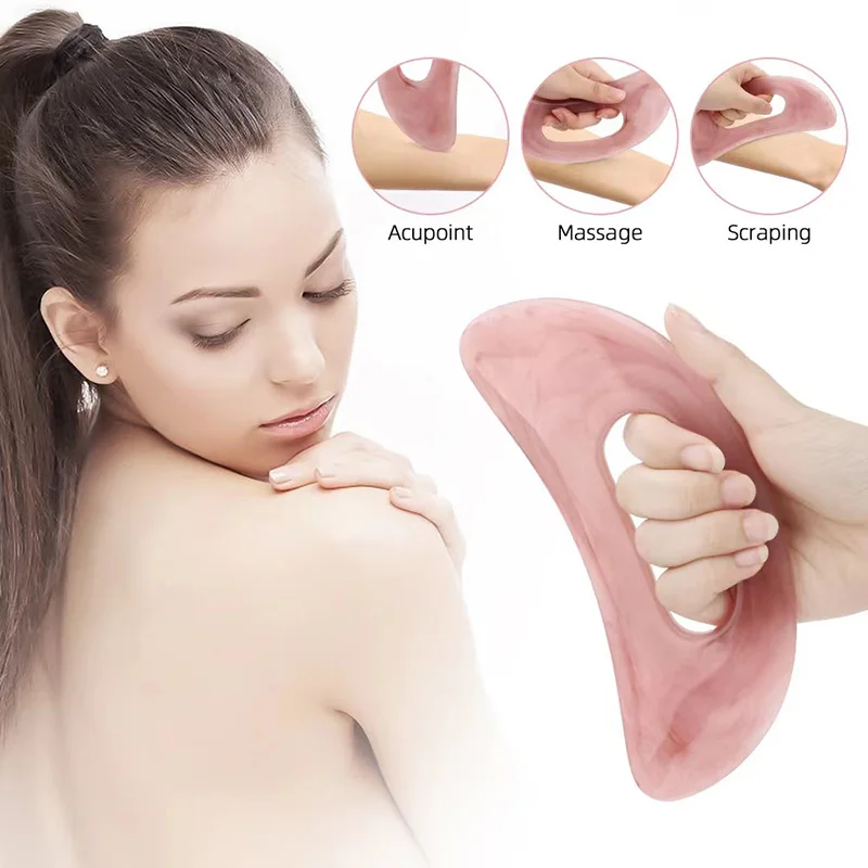 

Resin Face Neck Skin Massager Guasha Scraping Massage Scraper Acupuncture Gua Sha Board Acupoint Face Eye Care SPA Massage Tool