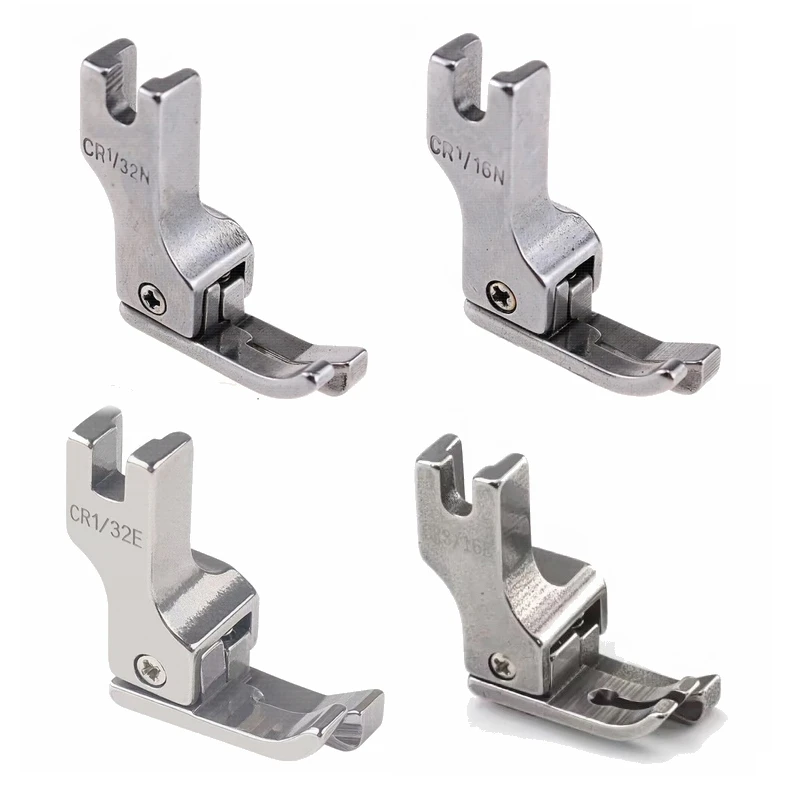 

CR1/16N CR1/32N Compensating Feet Narrow Type For Knitt and Thin Materials Zipper Sewing Machine Right Edge Guide Presser Foot
