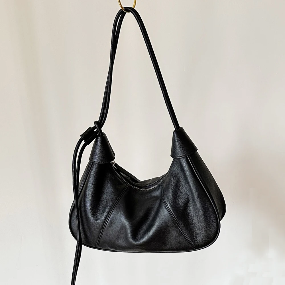 

Genuine Grade Cow Leather Women Shoulder Crossbody Luxuyr Designer Brand Ladeis Soft Cowhide Underarm Bag for Woman High Quality