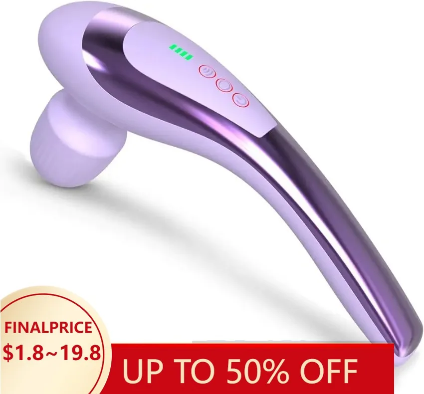 Roysmart Personal Vibrating Handheld Massager-Cordless Rechargeable Electric Mini Massager