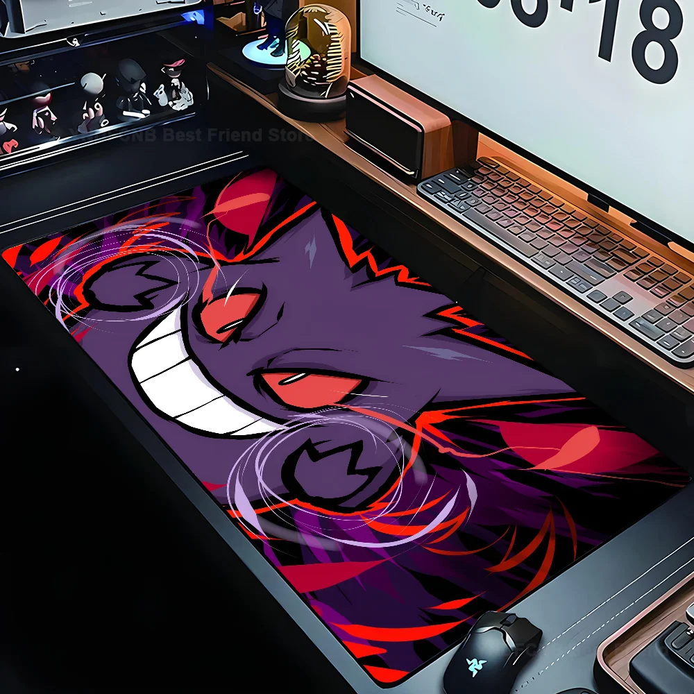 P-Pokemon-Gengar Grande Mousepad Mouse Mat Desk Mat With Pad Gaming Accessories Prime Gaming XXL Keyboard Pad Padding Mat