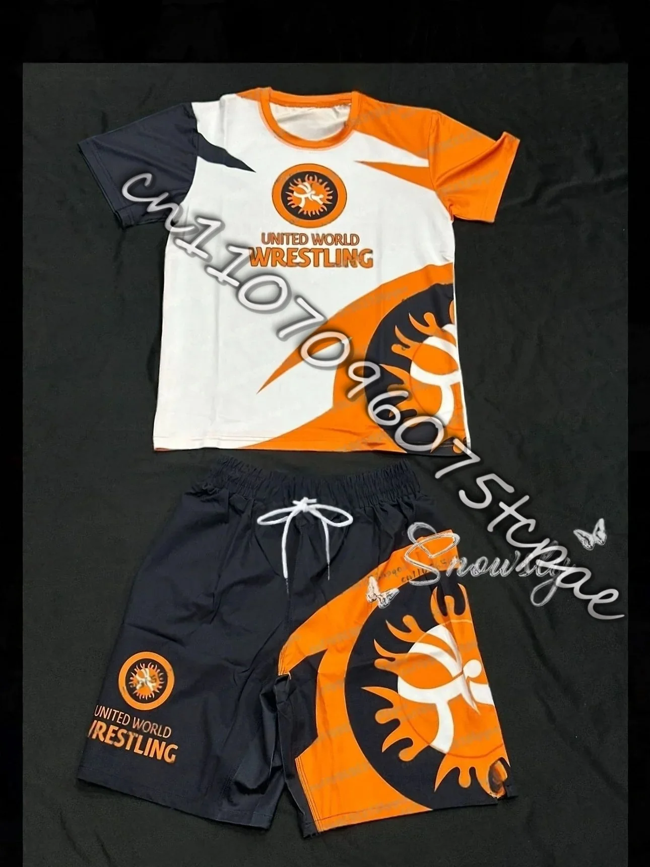 

Спортивный костюм 2026 в стиле «горячей крови», желто-черный контрастный комплект из двух предметов: шорты и футболка с коротким рукавом в уличном стиле