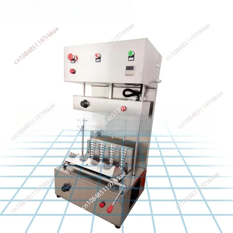 4 Cones Spiral Pizza Cone Molding Moulding Machine Cheap Pizza Cone Making Forming Maker Rotary Pizza Cone Oven Warmer Showcase