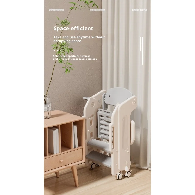Baby Dining Chair Foldable Adjustable High Chair Convertible Growth Seat for Children Home Feeding Table Chair