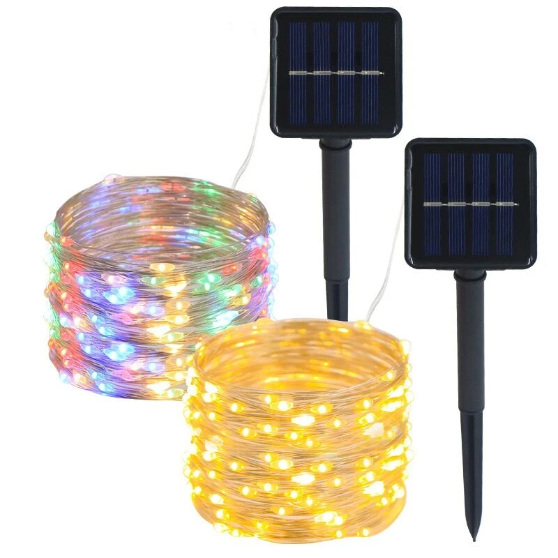 

20pcs Solar powered 20M 200LED starry Copper Wire LED String Fairy Light moon vine lamp Xmas Christmas Wedding party tree Decor