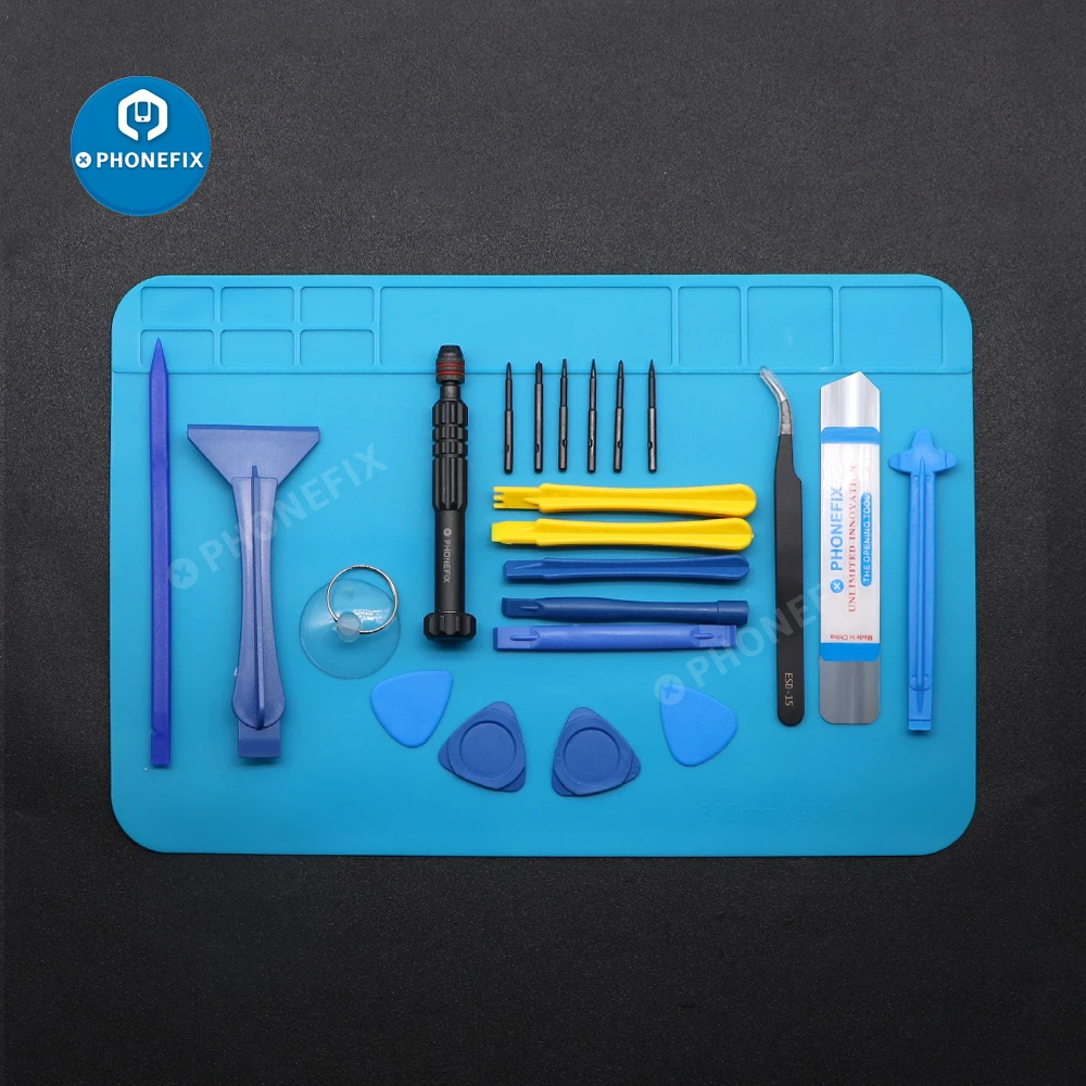 PHONEFIX-Kit de herramientas de apertura de teléfono móvil, destornillador electrónico, reparación de apertura para iPhone, IPAD, Kit de herramientas de reemplazo de pantalla de batería