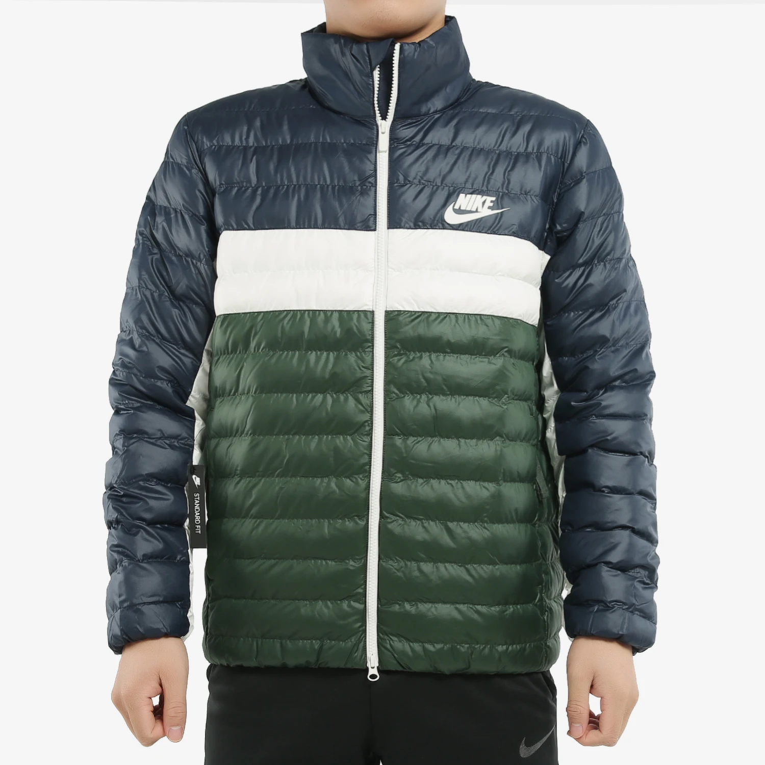 Nike genuine winter new men's color blocked warm casual sports cotton jacket BV4686-451