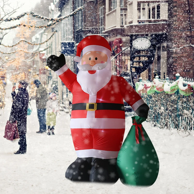 

Надувная елка Санта-Клауса, снеговика и рождественской елки со светодиодной подсветкой идеально подходит для украшения сада, газона и рождественской вечеринки