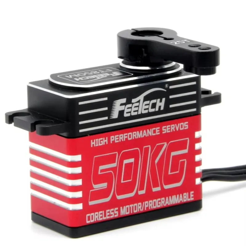 

Feetech FT850M 50kg 12V Waterproof IP67 Digital Coreless Servo Motor with 1/6 1/8 1/10 1/12 RC Crawler Car/Robot/Boat (180°)
