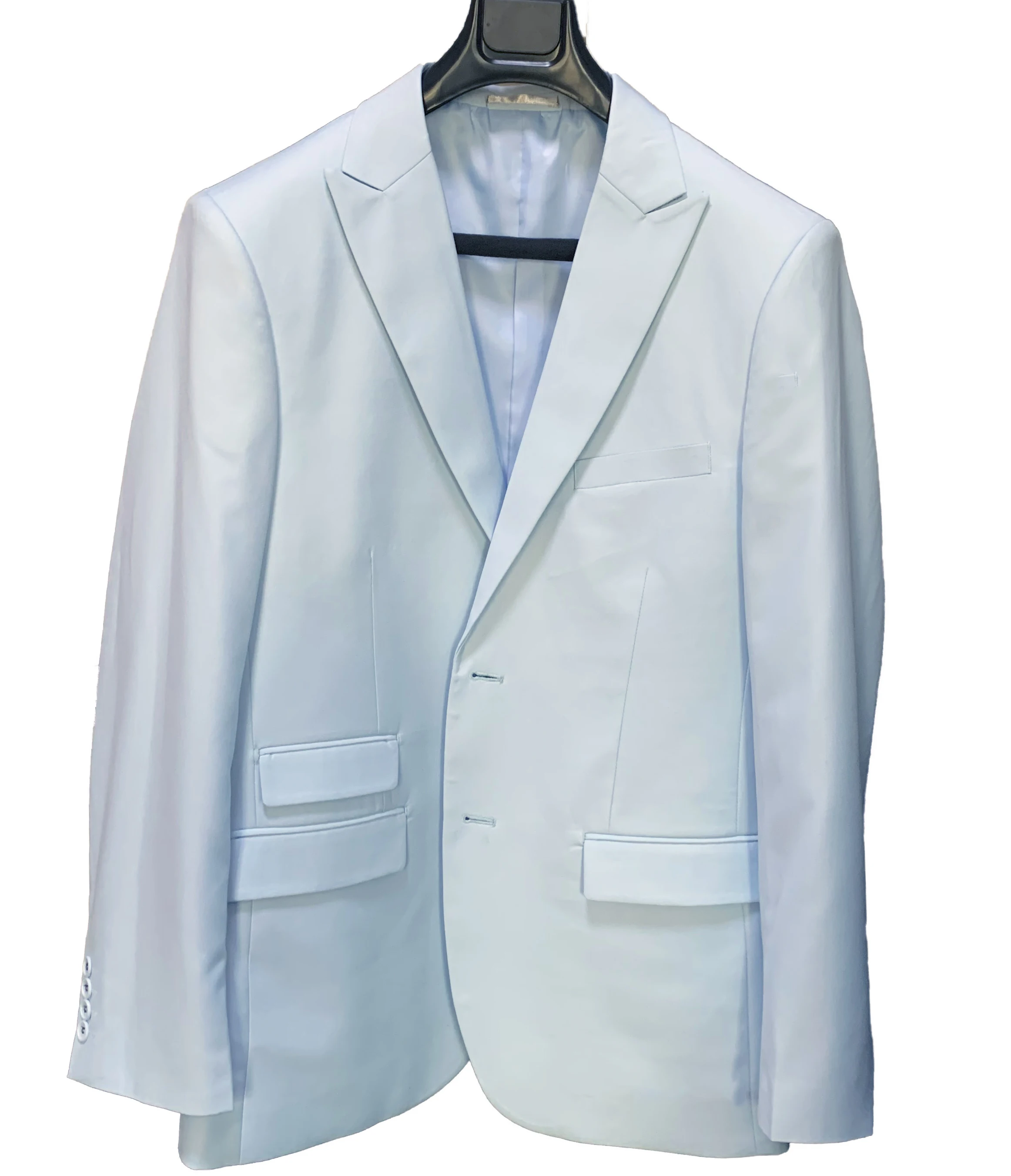 Sky Blue Lightweight Summer Wedding Suits for Men | Custom-Tailored Wedding Tuxedo Set | Breathable Single Breasted Groom Attire