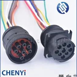 Deutsch 9 Pin auto waterproof connector Diagnosctic Tool circular Wire Harness plug HD16-9-1939P HD16-9-1939S for Track J1939