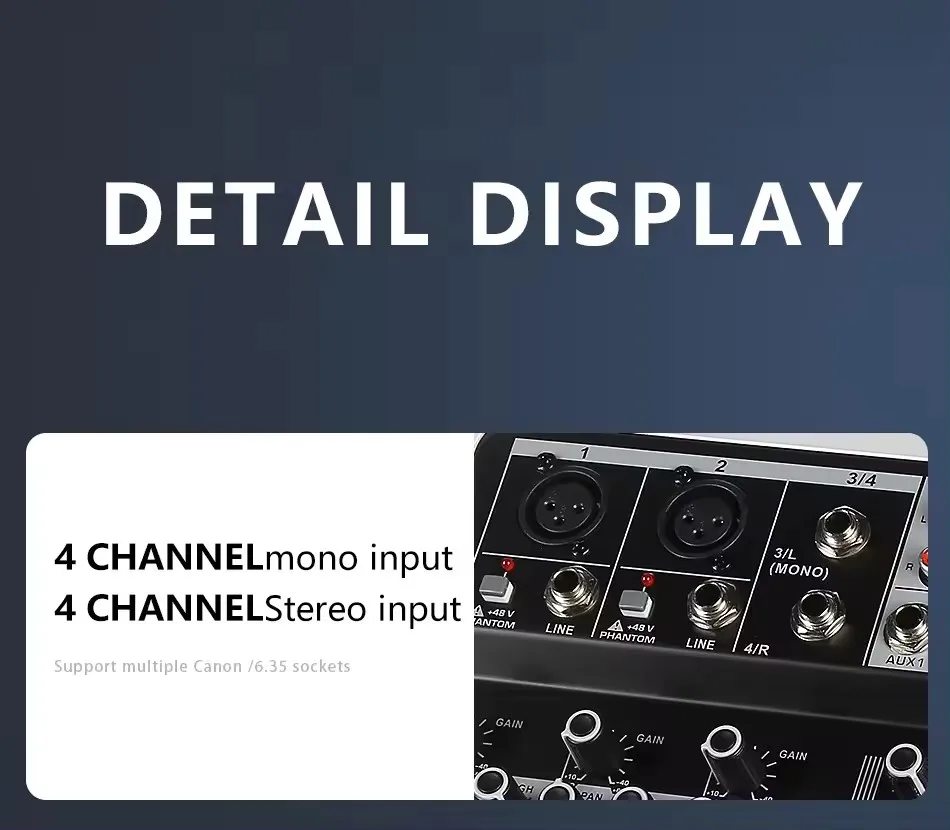 Профессиональная 8-канальная звуковая аудиоконсоль DSP Effector Stage Controller Dj Mixer для шоу