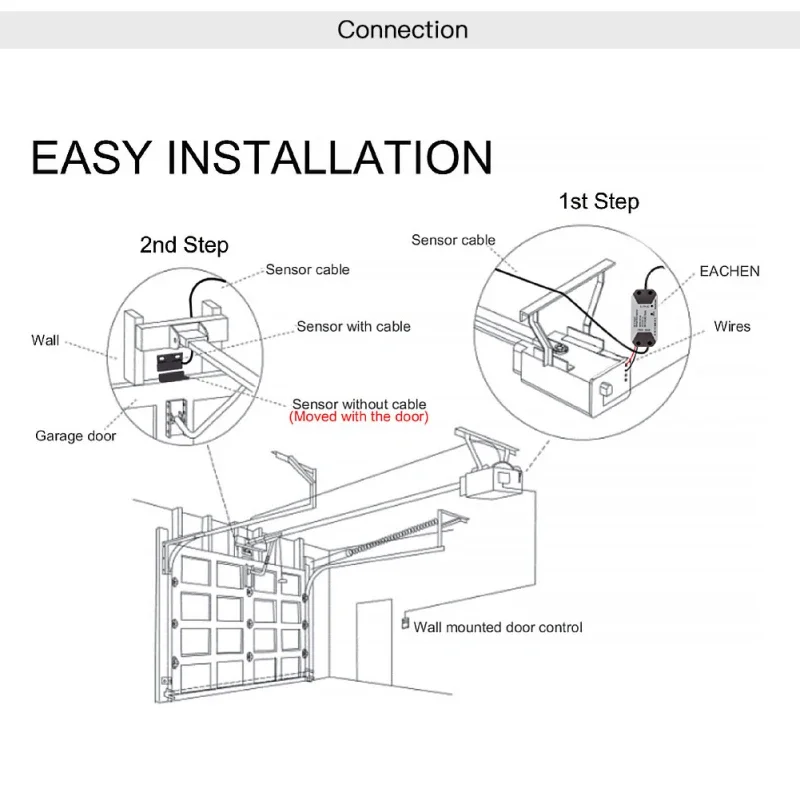 eWelink WiFi Smart Garage Door Opener Switch Garage Door Controller APP Remote Control No Hub Require With Alexa Google Home