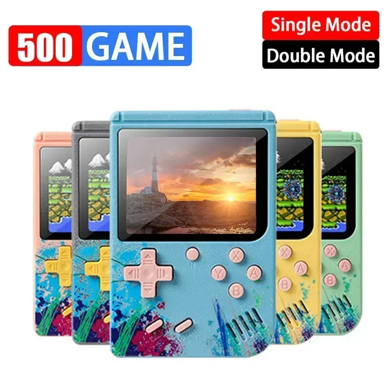 Retro Portable Mini Handheld Video Game Console 8 Bit 3.0 Inch Color LCD Kids Color Game Player Built in 500 Games