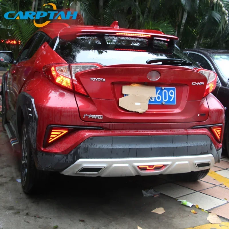 

Car LED 12V Rear Bumper Fog Lamps For Toyota CHR C-HR 2016 2017 2018 Brake Light Turn Signal Backup Reflector Lamp Taillight