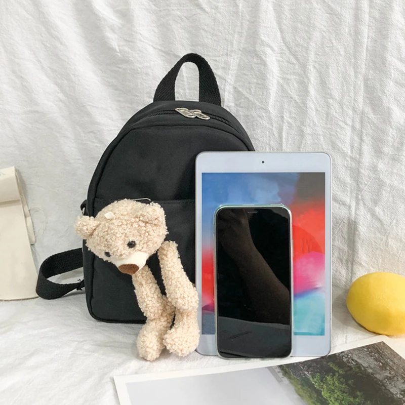 حقيبة ظهر تحمل على شكل دب، عصرية ومتعددة الاستخدامات، يمكن حملها على كتف واحد، وحزام كتف قابل للتعديل