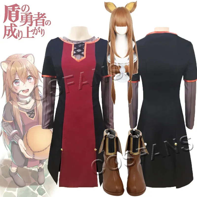 qq023Raphtalia Cosplay Costume Rising of the Shield Hero Anime Tate no Yuusha no Nariagari Raphtalia Warrior Dress Carnival