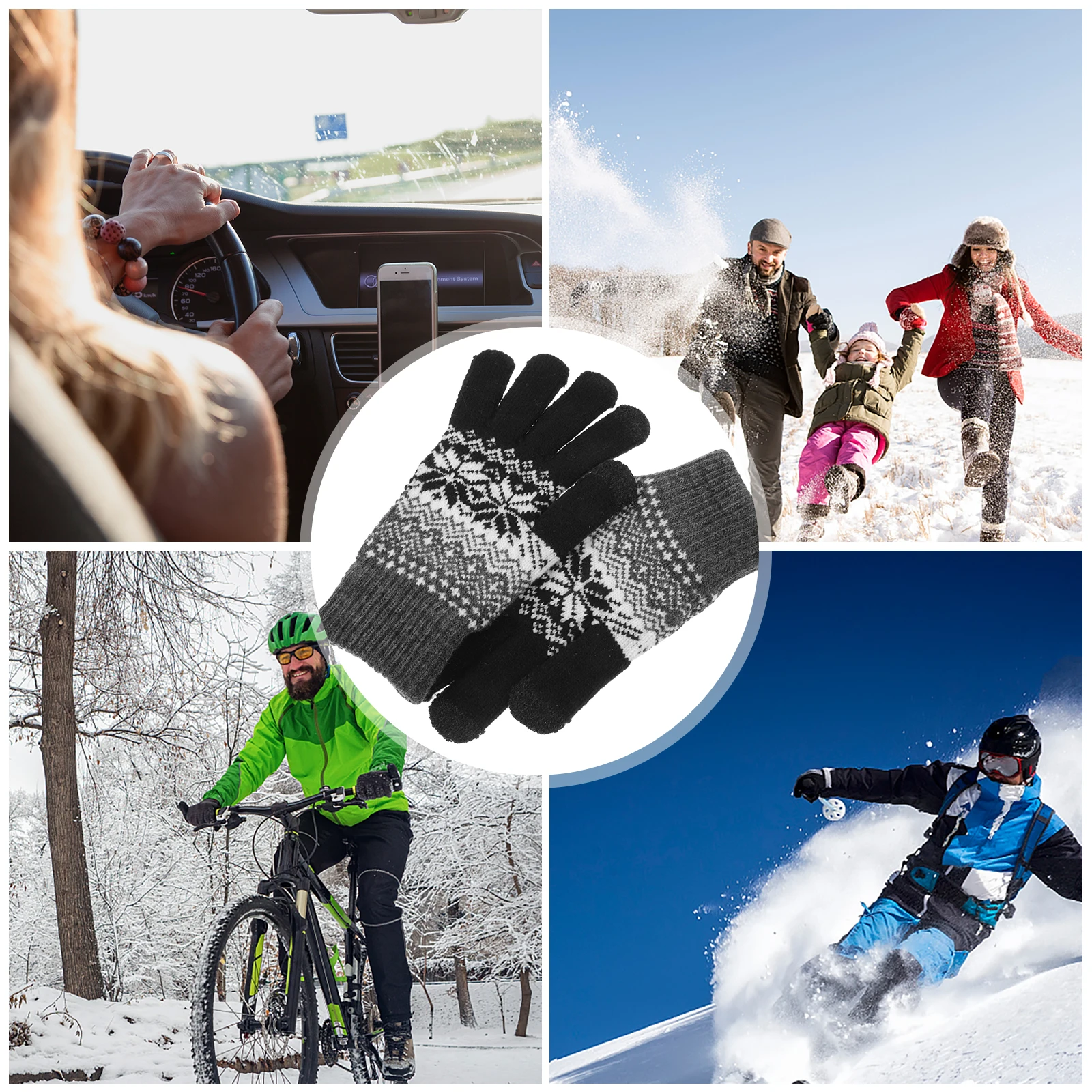 

Touch Screen Insulated Black Knitted Warm Mitts Hand Warmer Knit Unisex Unisex Winter Gloves Winter Gloves Durable Mitts