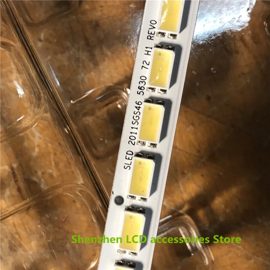 2 pezzi/lottp 72LEDs 520 MILLIMETRI striscia di retroilluminazione a LED per 46-GIÙ LJ64-03035A SLITTA 2011SGS46 5630 72 LTA460HJ15 46SL412U 46FT5453 100% NUOVO