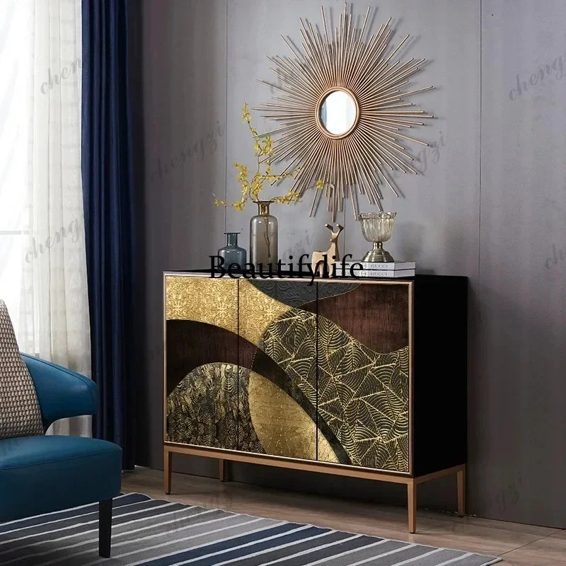 E182 Vintage Entryway Shoe Cabinet Wooden Friendly Hallway Luxury Hotel Shoe Rack Living Room Salon Mueble Zapatero