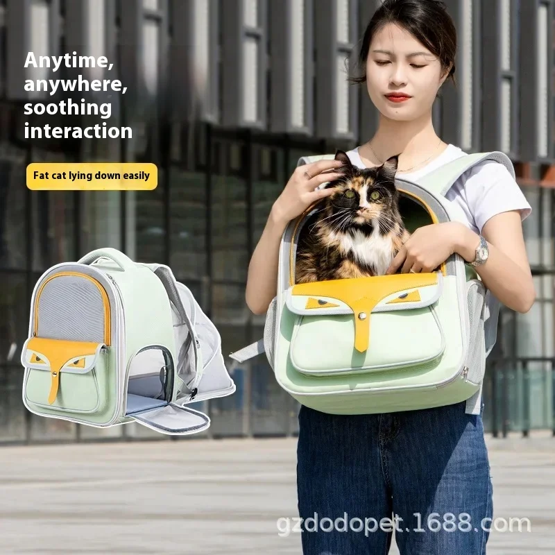 

Pet Cat Bag Out Portable Breathable Cat Dog Oxford Cloth Space Capsule Backpack Expandable Large Capacity Pet Backpack