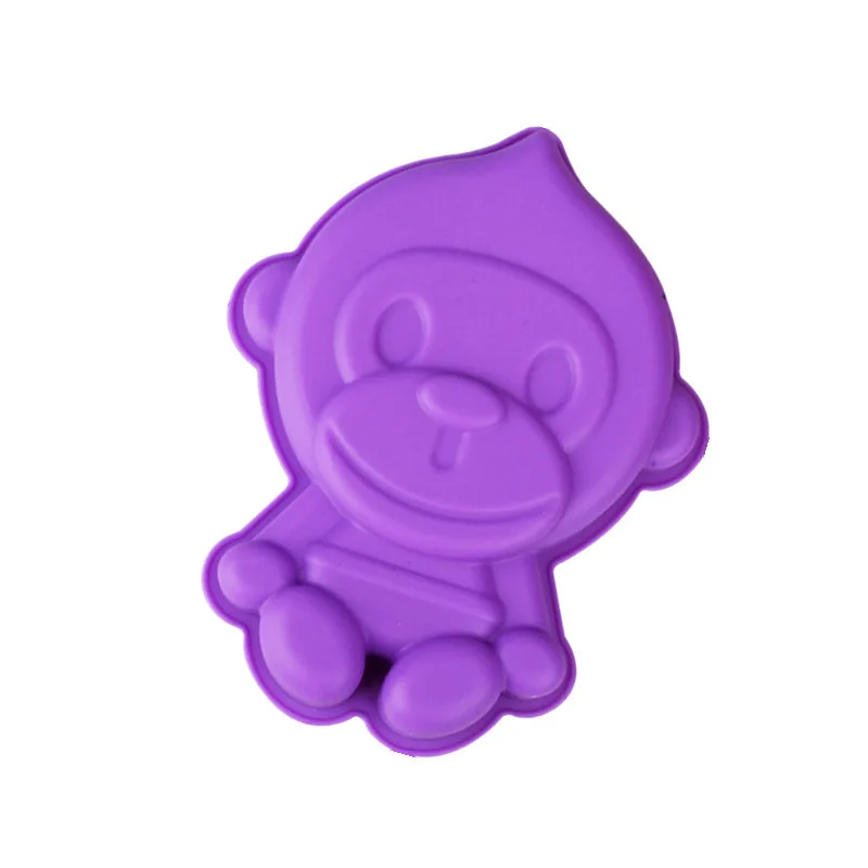 Monkey Series Silicone Resin Molds, Single Hole, Big, Cartoon, Puffed, Cookie Cutter, Molds, 514