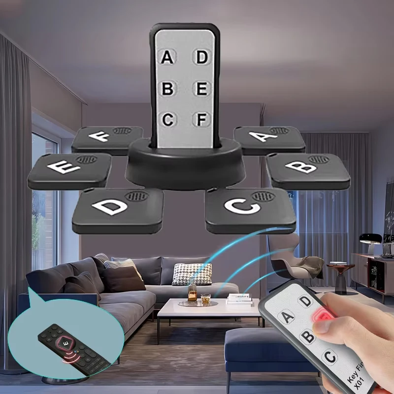

Elderly Wireless Key Finder RF Key Locator Pet Tracker Wallet Tracker Remote Control 1 RF Transmitter 6 Receiver Child