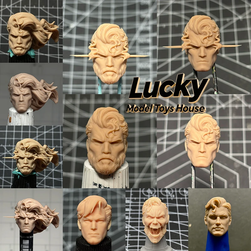 Figura de acción sin pintar de Clark Kent de la Liga de la Justicia, héroe con capa y pelo largo, escala 1/12, para Mafex Romankey Kaiyodo de 6 pulgadas y Mcfarlane de 7 pulgadas.