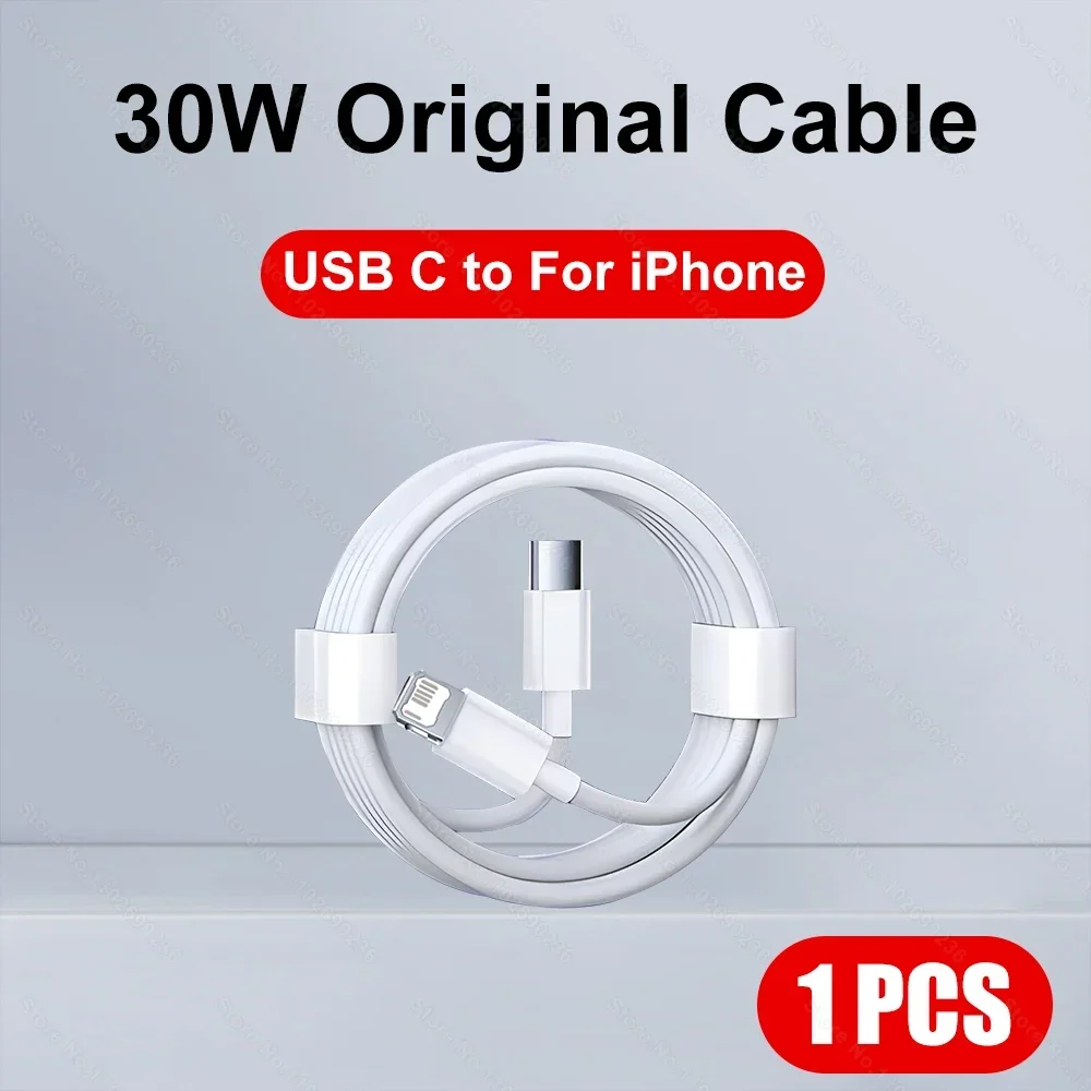 5-1 stuks 30W snellaadkabel voor iPhone 13 12 11 14 Pro Max Mini USB-C kabel voor X XR XS MAX 7 8 14 Plus 6 accessoires