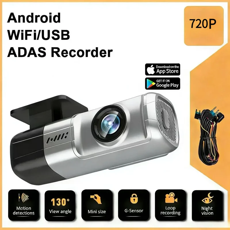 2026 NEW USB Front  HD Dash Camera, Universal Car DVR for Android System 130 Degree Wide-Angle Shooting, Easy Installation