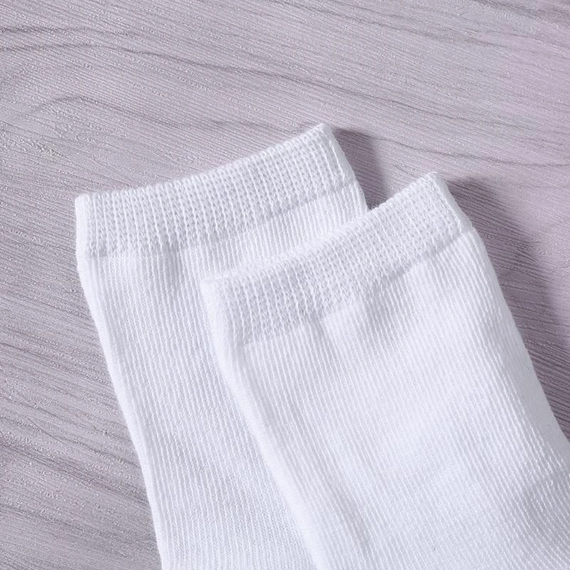 97BC Unisex White Sock Set of 4 Pairs Stretchy Fit Comfortable Socks for Girls