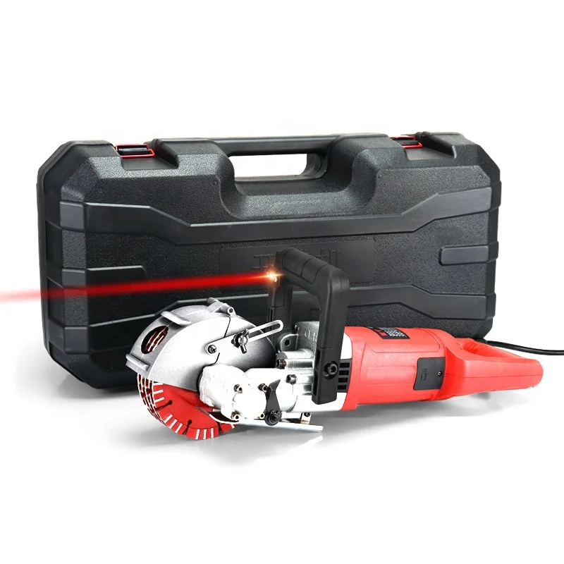 Power One-Step Forming Industrial Concrete Cutter Wall Grooving Machine Dust-Free Slotting with 220V Electric Source