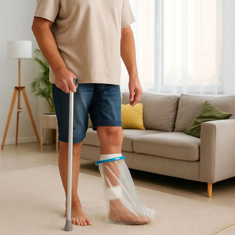 

Practical Seal Shower Cover Comfortable Professional Waterproof Leg Cover Reusable Wound Cover Outdoors