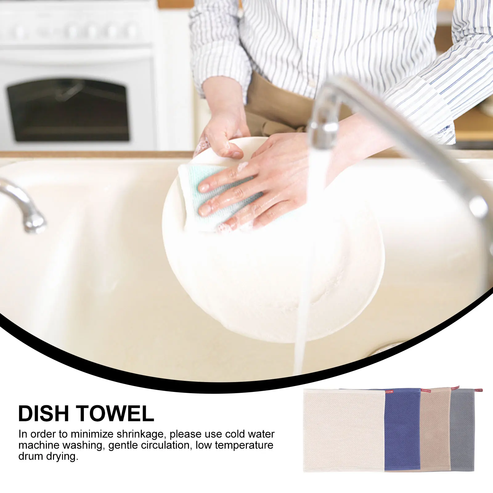 4Pcs Face Wash Towels Honeycomb Texture Highly Absorbent Soft Comfortable for Kitchen Bathroom Dish Hand Duster