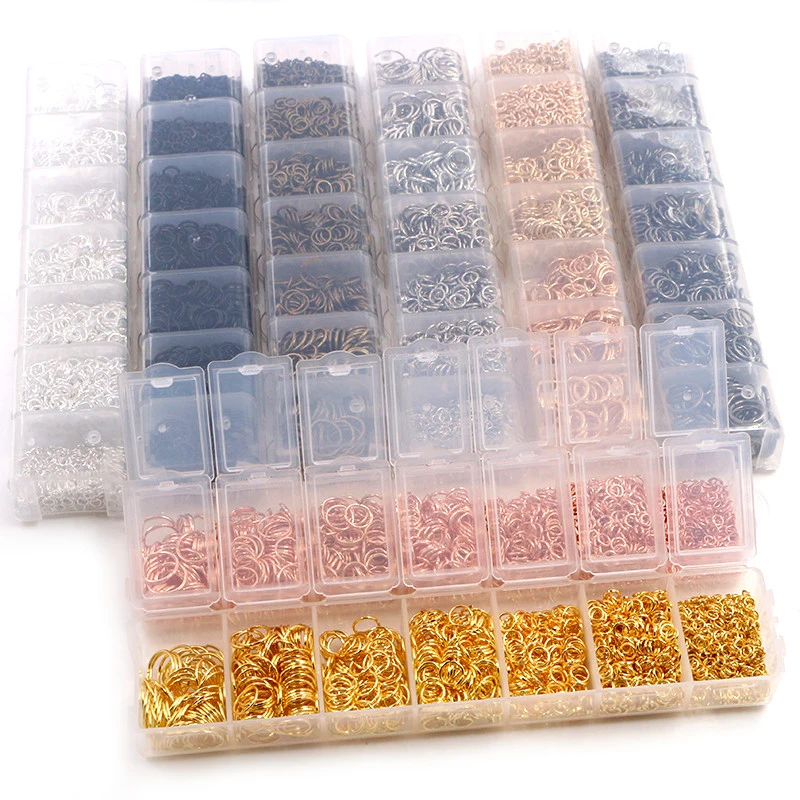 

One Set Box 3 4 5 6 7 8 10mm 8 Colors Open Jump Rings Split Rings Link Loop For DIY Jewelry Making Findings Connector