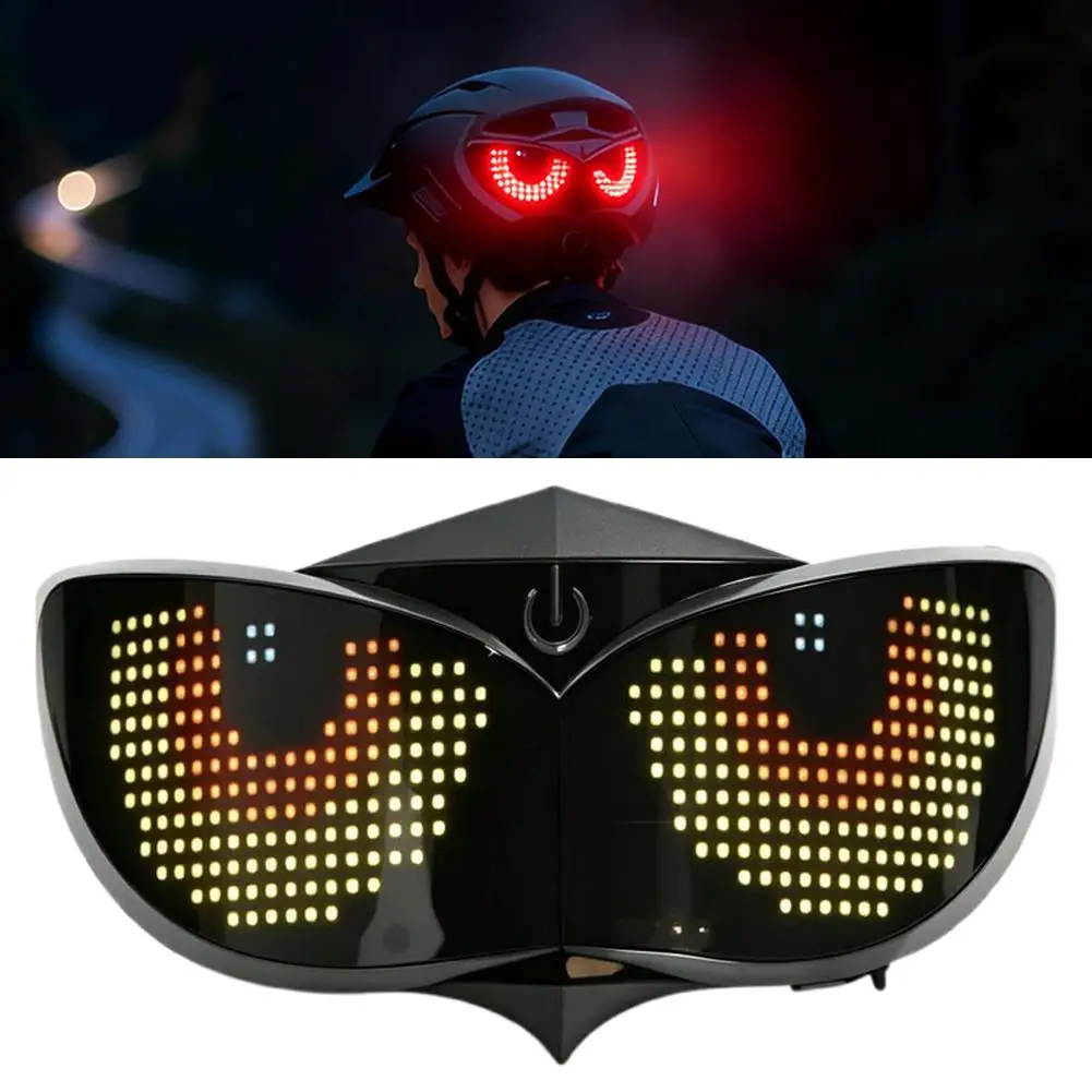 Helmet LED Decorative Light LED Display Helmet Tail Warning Light Nighttime Riding Accessories