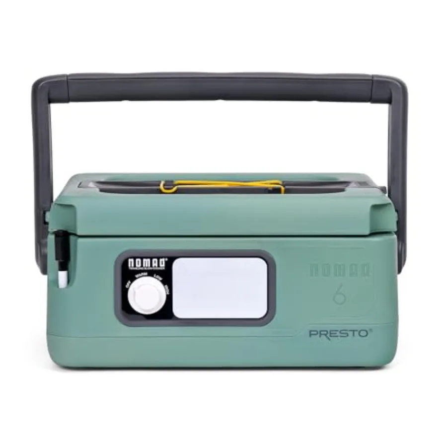 طباخ بطيئة للسفر سعة 6 لتر مع غطاء قفل ولوحة مسح جاف لرحلات الطريق للتخييم في الهواء الطلق والاستخدام المنزلي المدمج