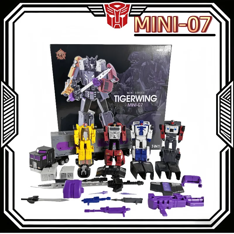 

Transformation 5IN1 MHZ MH-MINI-07 Mini07 Mini-07 TOYS TIGERWING Motormaster Menasor Breakdown Wildrider Action Figure