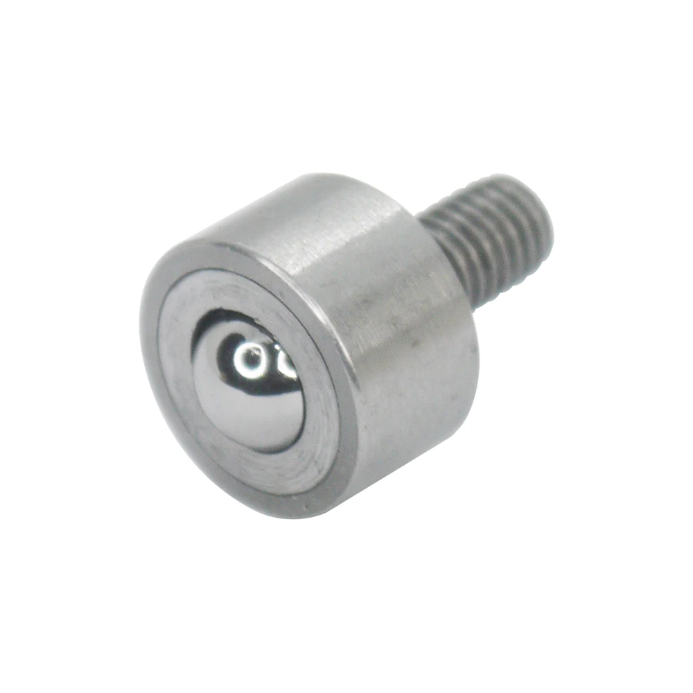 Smallest KSM-8F small 8mm miniature ball transfer unit machined steel castor M6 thread bolt stud type roller wheel robot caster