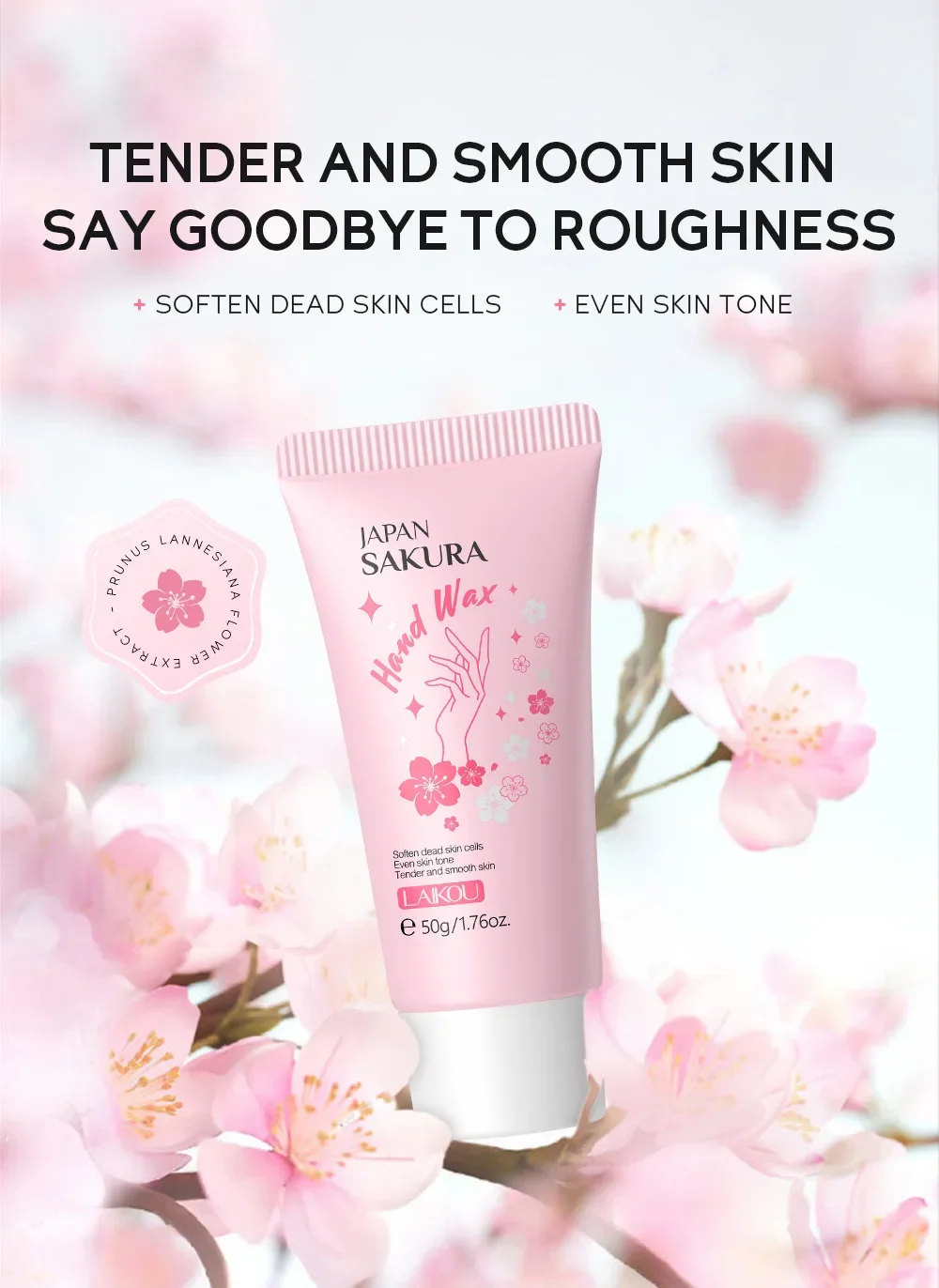 LAIKOU Sakura Exfoliating Hand Wax Honey Milk Hand Wax Moisturizing and Hand Care Products