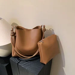 Borse a tracolla semplici in PU solido ad alta capacità moda Versatile filo Tote 2024 borse di vendita calda per le donne Bolsas De Hombro Bolso