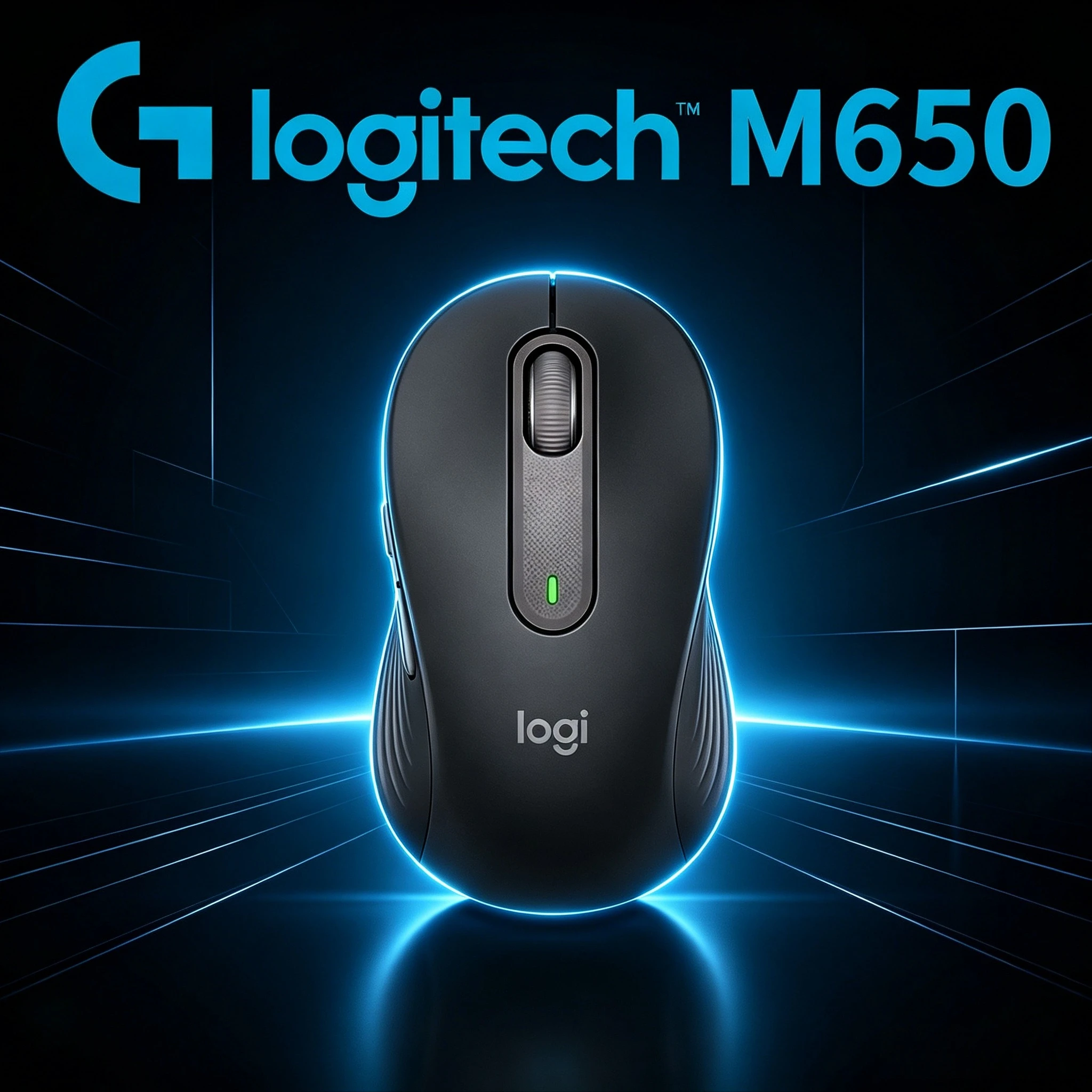 Logitech M650 Signature Wireless Bluetooth Mouse Silent Touch Ergonomic Comfort Grip SmartWheel 24-Month Battery PC Mac iPad