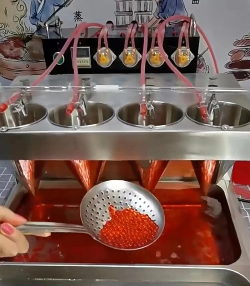 عالية السعة التلقائي ظهرت بوبا اللؤلؤ المعدات انفجار حبة فقاعة كرات الهلام ماكينة