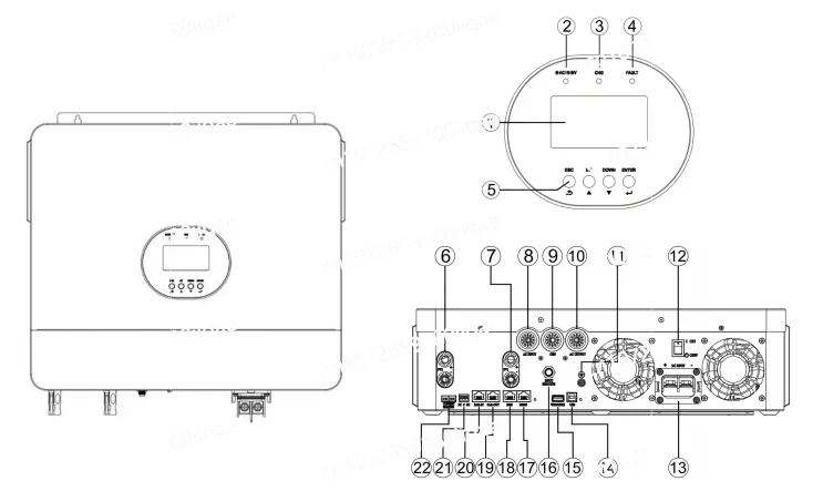 HotSolar Energy Photovoltaic Inverters SPF 6000 ES Plus 6Kw System Solar Inverter