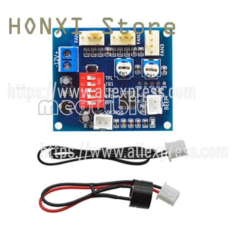 1PCS Computer cooling four-wire PWM fan automatic temperature control of governor 1 2 manual stalling alarm temperature control