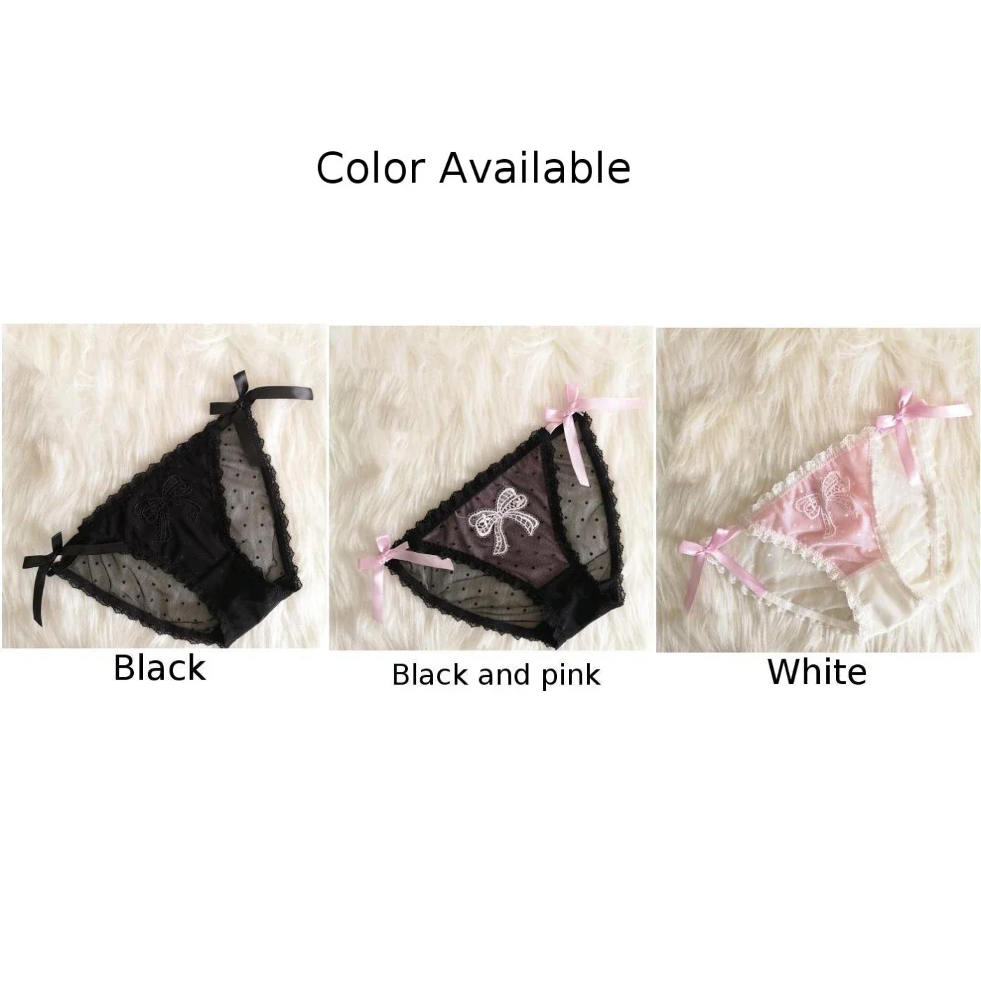 Bow Underwear Lace Brief Transparent Seamless Panties Women Bow Underwear Lace Brief Transparent Sexy Lingerie Girls