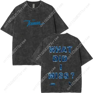 Drake Retro Wash Tshirt Man Woman High Quality Vintage T Shirt Cotton Short Sleeves Fashion T-shirt Soft Breathable Tops